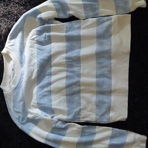 SO Blue and White Sweater